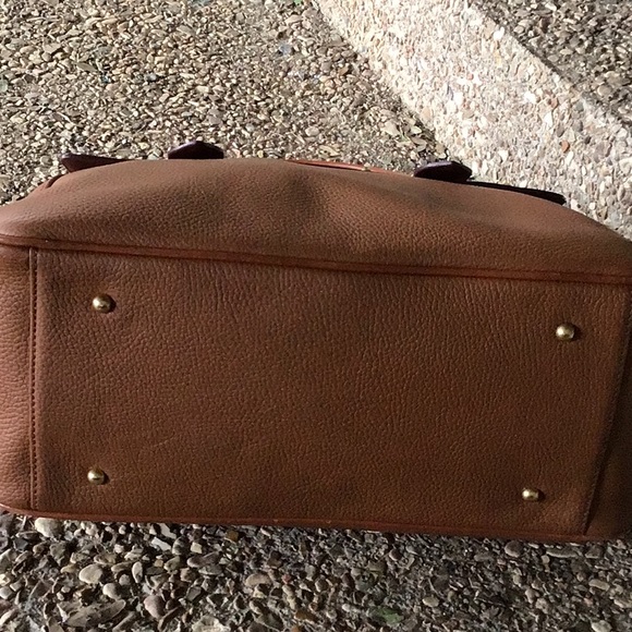 DOONEY & BOURKE large capacity dual toned leather satchel in Natural, like new - Picture 7 of 12